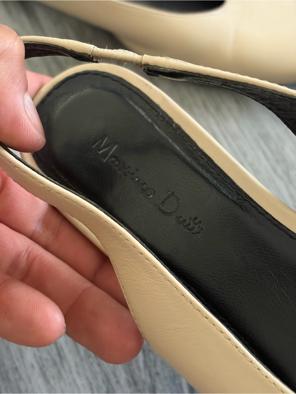 Massimo Dutti Cream Slingback Flats - Picture 5 of 7